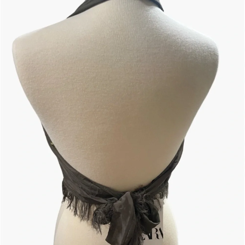 Zara Haulter fringe top NWT festival summer vacation resort Sz S/M